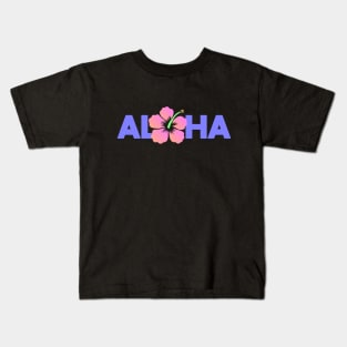 Aloha with Hibiscus Kids T-Shirt